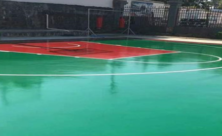 酒泉篮球场翻新地面